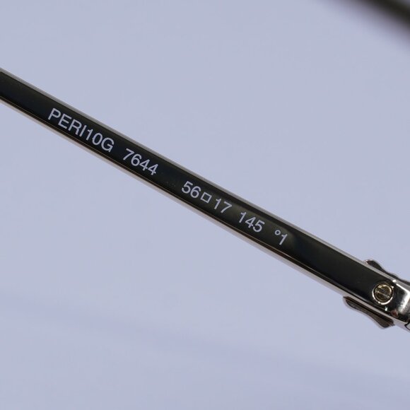 Palm Angels PERI10G QUARTZ 7644 Sunglasses Gold Geometric Frame, Blue Lenses - Picture 8 of 10